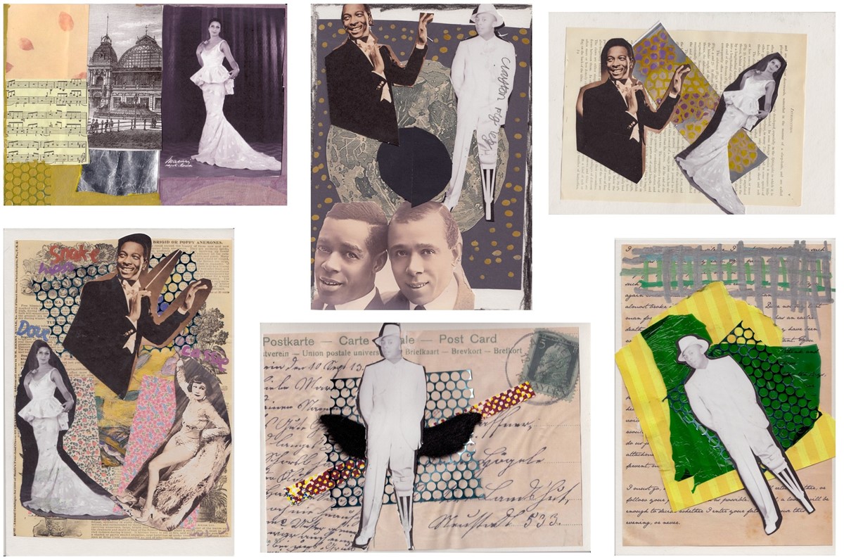 colourful collages featuring photos of black performers